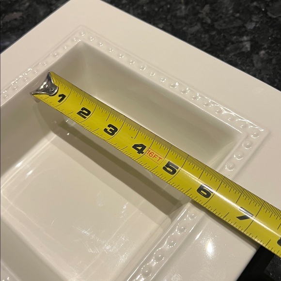 Nora Fleming M8 Cocktail Napkin / Candy Dish Holder Pearl Dot stoneware RETIRED - Picture 8 of 8